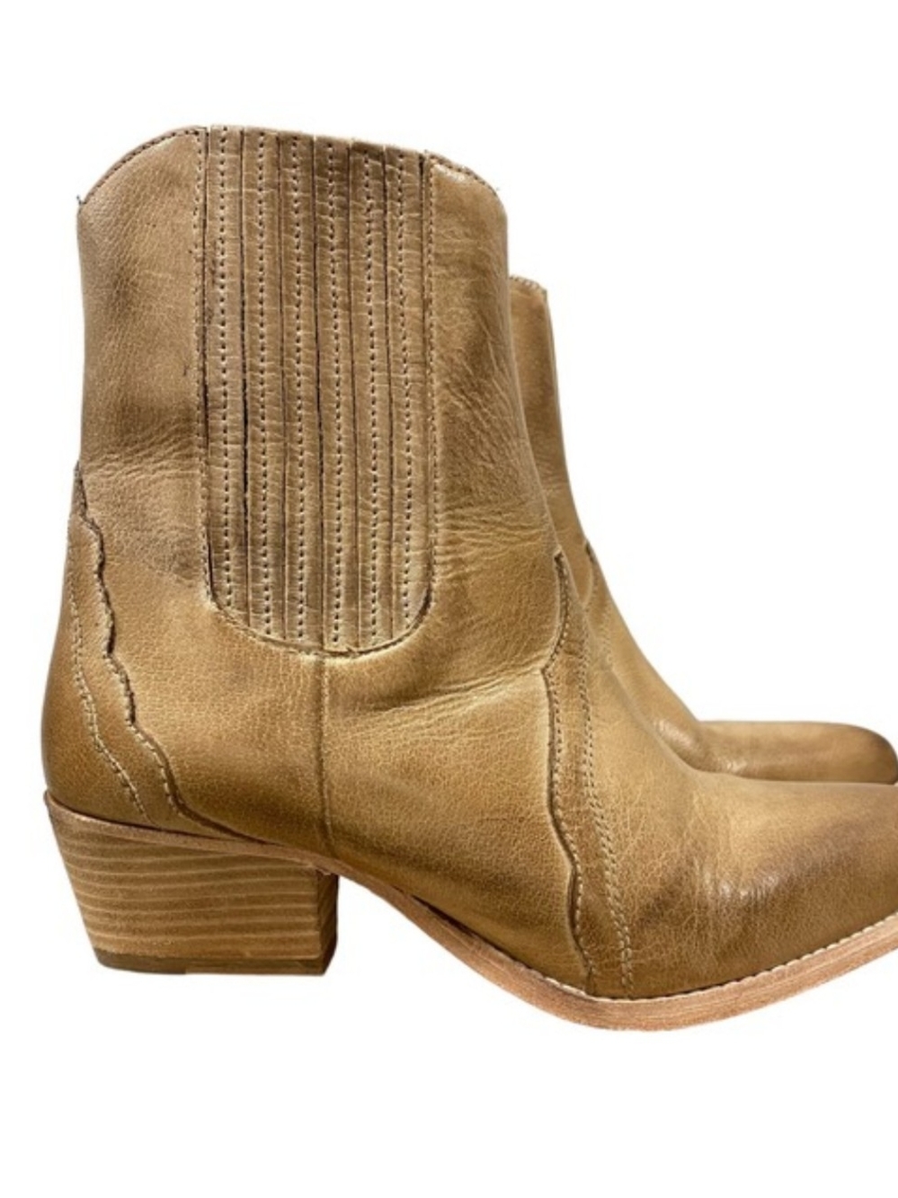 Free People New Frontier Western Chelsea Boho Boot Sz 38